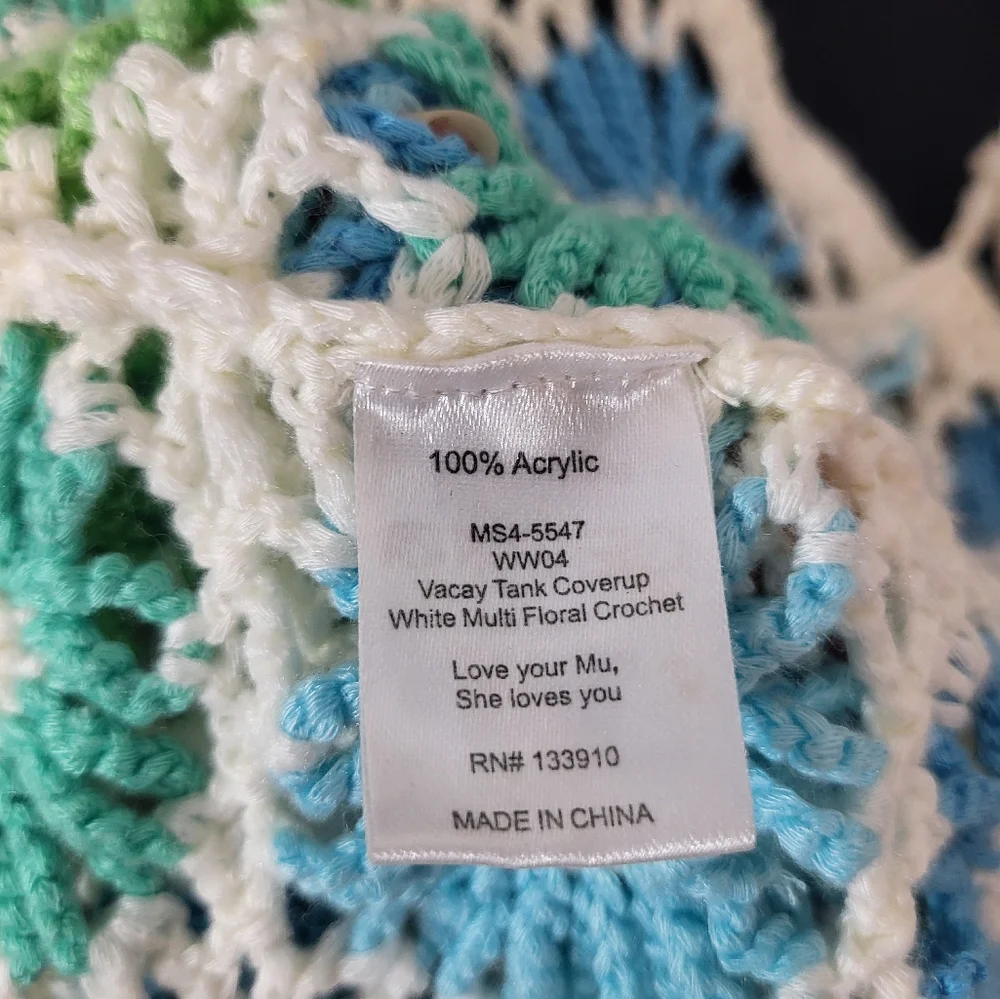 Show Me Your Mumu Vacay Tank Floral Crochet Maxi Dress Cover Up - Picture 7 of 8